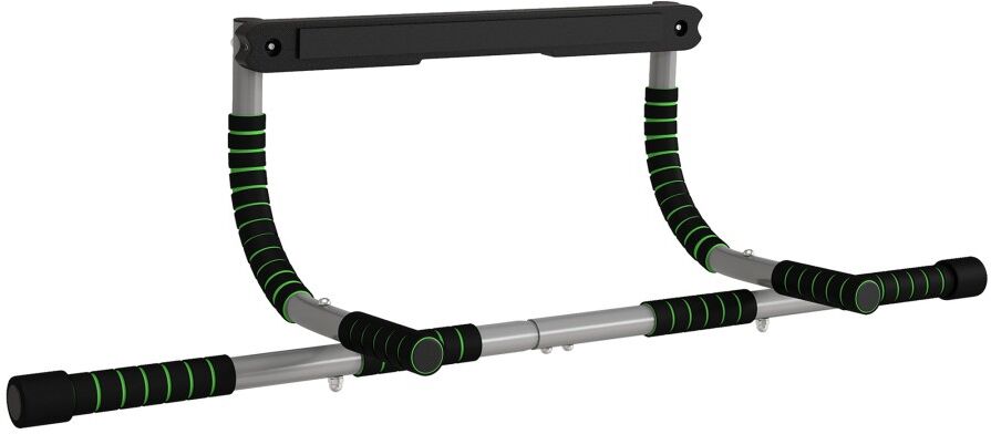 MHSTAR UK LTD HOMCOM Pull-Up Bar for Doorway, Home Fitness Door Horizontal Bar Push up Bar for Indoor Gym Upper Body Workout, Green