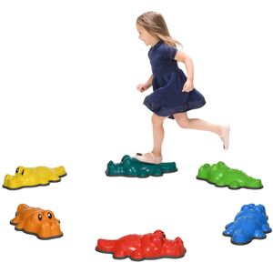 MHSTAR UK LTD ZONEKIZ Kids Stepping Stones 6PCs, Crocodile Design