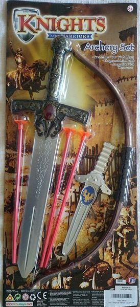 MantraRaj Infotech LTD. Knight Archery set Bow and Arrow With 3 Suction Cup Arrows Sword Toy