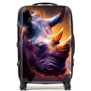 WRT Ltd Golden Rhino Face Splashart Suitcase - Medium WRT Ltd Golden Rhino Face Splashart Suitcase - Medium