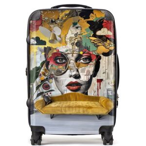 WRT Ltd Abstract Face Behind Sofa Suitcase - Medium WRT Ltd Abstract Face Behind Sofa Suitcase - Medium