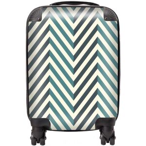 WRT Ltd Geometric Herringbone Chevron Blues Suitcase - Small WRT Ltd Geometric Herringbone Chevron Blues Suitcase - Small