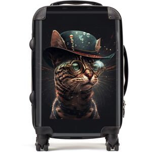 WRT Ltd Bengal Cat Face Glasses And Hat Splashart Suitcase - Cabin WRT Ltd Bengal Cat Face Glasses And Hat Splashart Suitcase - Cabin