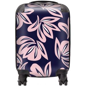 WRT Ltd Pink Navy Floral Botanical Pattern Suitcase - Mini Cabin WRT Ltd Pink Navy Floral Botanical Pattern Suitcase - Mini Cabin