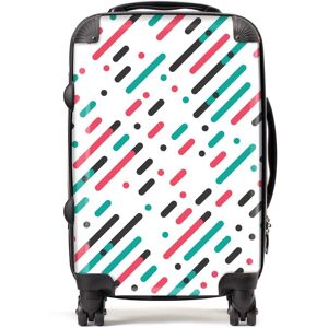 WRT Ltd Overlapping Coloured Diagonal Lines Suitcase - Cabin WRT Ltd Overlapping Coloured Diagonal Lines Suitcase - Cabin