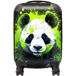 WRT Ltd Green Splashart Panda Face Suitcase - Mini Cabin WRT Ltd Green Splashart Panda Face Suitcase - Mini Cabin
