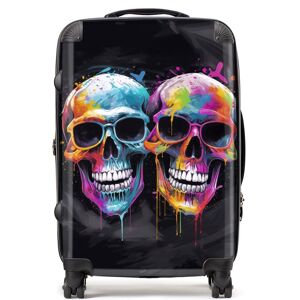 WRT Ltd Splashart Happy Skeletons In Glasses Suitcase - Medium WRT Ltd Splashart Happy Skeletons In Glasses Suitcase - Medium