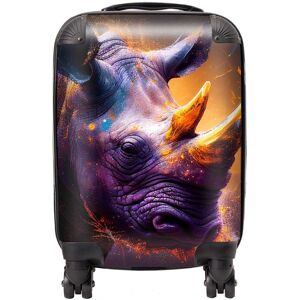 WRT Ltd Golden Rhino Face Splashart Suitcase - Mini Cabin WRT Ltd Golden Rhino Face Splashart Suitcase - Mini Cabin