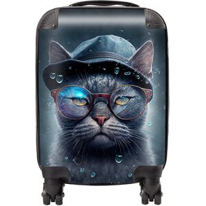 WRT Ltd Russian Blue Cat Splashart Suitcase - Small WRT Ltd Russian Blue Cat Splashart Suitcase - Small