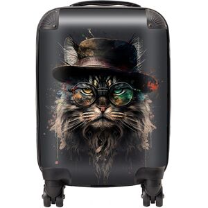 WRT Ltd Maine Coon Cat With Glasses Splashart Suitcase - Mini Cabin WRT Ltd Maine Coon Cat With Glasses Splashart Suitcase - Mini Cabin
