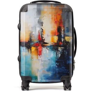 WRT Ltd Reflective Splendour: City In Abstract Suitcase - Cabin WRT Ltd Reflective Splendour: City In Abstract Suitcase - Cabin