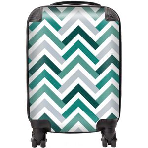 WRT Ltd Geometric Retro Vintage Colored Chevron Pattern Suitcase - Small WRT Ltd Geometric Retro Vintage Colored Chevron Pattern Suitcase - Small