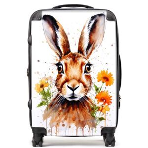 WRT Ltd Watercolour Hare and Daisies Suitcase - Medium WRT Ltd Watercolour Hare and Daisies Suitcase - Medium