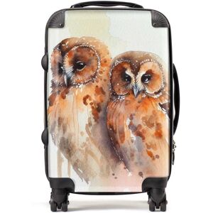 WRT Ltd Loving Tawny Owls Watercolour Suitcase - Cabin WRT Ltd Loving Tawny Owls Watercolour Suitcase - Cabin
