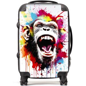 WRT Ltd Coloured Splashart Crazy Monkey Face Suitcase - Cabin WRT Ltd Coloured Splashart Crazy Monkey Face Suitcase - Cabin