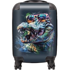 WRT Ltd Crocodile In Glasses Splashart Suitcase - Small WRT Ltd Crocodile In Glasses Splashart Suitcase - Small