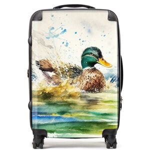 WRT Ltd Splashing Mallard Watercolour Suitcase - Medium WRT Ltd Splashing Mallard Watercolour Suitcase - Medium