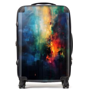 WRT Ltd Colourful Chaos: Urban Dreamscape Suitcase - Medium WRT Ltd Colourful Chaos: Urban Dreamscape Suitcase - Medium