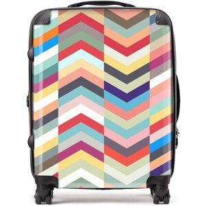 WRT Ltd Geometric Multi Colored Chevron Pattern Suitcase - Large WRT Ltd Geometric Multi Colored Chevron Pattern Suitcase - Large