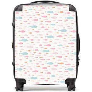 WRT Ltd Hand Drawn Swimming Fish Suitcase - Large WRT Ltd Hand Drawn Swimming Fish Suitcase - Large