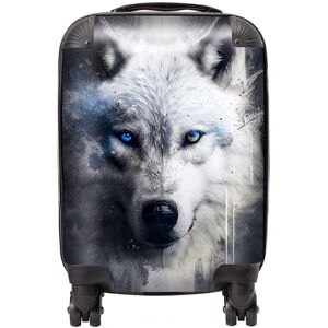 WRT Ltd White Wolf Face Splashart Dark Background Suitcase - Mini Cabin WRT Ltd White Wolf Face Splashart Dark Background Suitcase - Mini Cabin