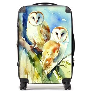 WRT Ltd Barn Owls Watercolour Suitcase - Medium WRT Ltd Barn Owls Watercolour Suitcase - Medium