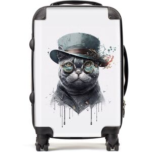 WRT Ltd British Shorthair Cat Splashart Suitcase - Cabin WRT Ltd British Shorthair Cat Splashart Suitcase - Cabin