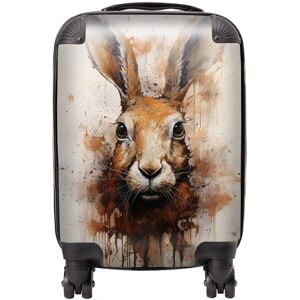 WRT Ltd Watercolour Hare Face Suitcase - Mini Cabin WRT Ltd Watercolour Hare Face Suitcase - Mini Cabin