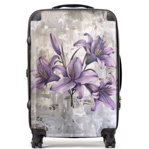WRT Ltd Purple Lilies In Bloom Suitcase - Medium WRT Ltd Purple Lilies In Bloom Suitcase - Medium