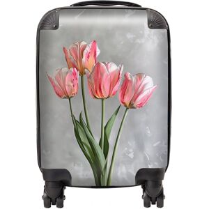 WRT Ltd Painted Pink Tulips Suitcase - Mini Cabin WRT Ltd Painted Pink Tulips Suitcase - Mini Cabin