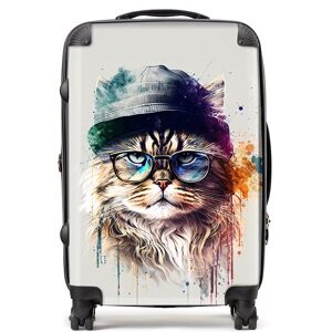 WRT Ltd Siberian Cat Face Splashart Suitcase - Medium WRT Ltd Siberian Cat Face Splashart Suitcase - Medium