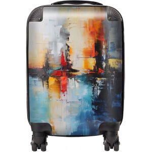 WRT Ltd Reflective Splendour: City In Abstract Suitcase - Mini Cabin WRT Ltd Reflective Splendour: City In Abstract Suitcase - Mini Cabin