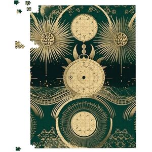 WRT Ltd Green Moon and Sun Abstract Pattern Jigsaw Puzzle - 500 Piece WRT Ltd Green Moon and Sun Abstract Pattern Jigsaw Puzzle - 500 Piece