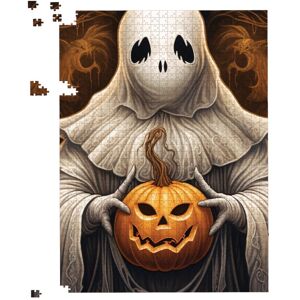 WRT Ltd Spooky White Ghost Holding Pumpkin Jigsaw Puzzle - 500 Piece WRT Ltd Spooky White Ghost Holding Pumpkin Jigsaw Puzzle - 500 Piece