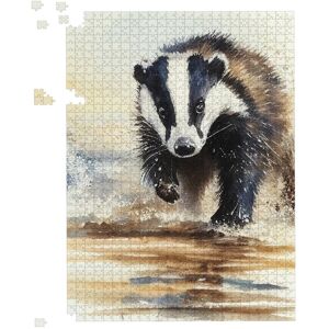 WRT Ltd Wading Badger Watercolour Jigsaw Puzzle - 1000 Piece WRT Ltd Wading Badger Watercolour Jigsaw Puzzle - 1000 Piece