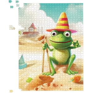 WRT Ltd Happy Frog On A Beach Holiday Jigsaw Puzzle - 1000 Piece WRT Ltd Happy Frog On A Beach Holiday Jigsaw Puzzle - 1000 Piece