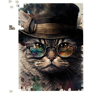 WRT Ltd Cat With Glasses And Hat Splashart Jigsaw Puzzle - 500 Piece WRT Ltd Cat With Glasses And Hat Splashart Jigsaw Puzzle - 500 Piece