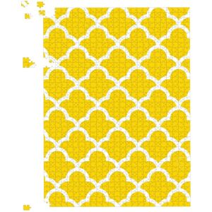 WRT Ltd Geometric Yellow Quatrefoil Wave Jigsaw Puzzle - 500 Piece WRT Ltd Geometric Yellow Quatrefoil Wave Jigsaw Puzzle - 500 Piece