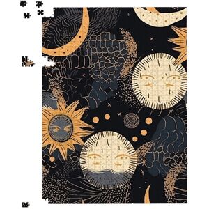 WRT Ltd Gold Sun and Moon Jigsaw Puzzle - 500 Piece WRT Ltd Gold Sun and Moon Jigsaw Puzzle - 500 Piece