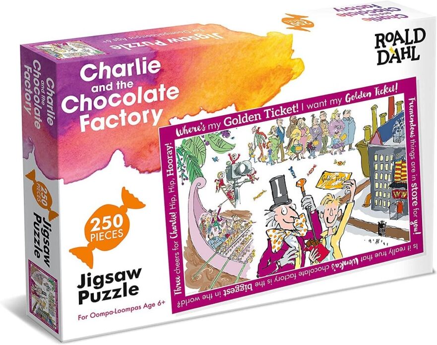 XS-Stock.com Ltd Roald Dahl Stories Jigsaw Puzzle Illustrations Quotes 250 Pieces - Chocolate Factory