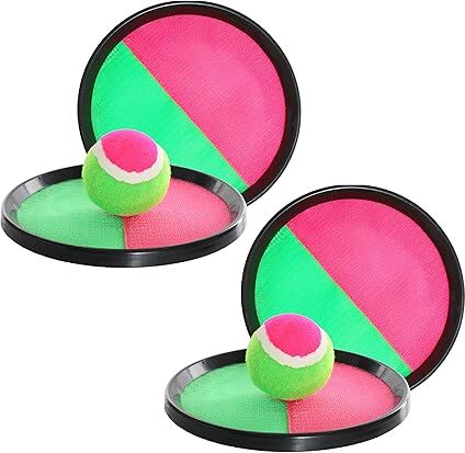 Love Trends Toss and Catch Ball Velcro Game – Classic Outdoor Throw & Catch Set for Kids & Adults - Pack of 2