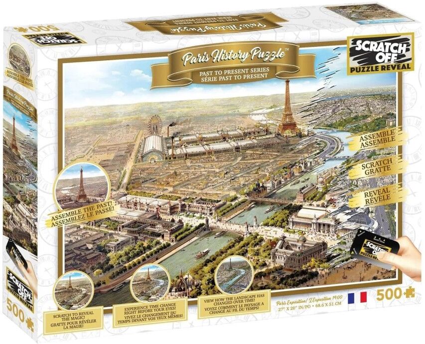 XS-Stock.com Ltd World City History Scratch Off Jigsaw Puzzle Reveal 500 Pieces - Paris