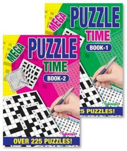 MantraRaj Infotech LTD. A5 Mega Puzzle Time Puzzle Books Crossword, Word Search BrainTeaser Set of 2