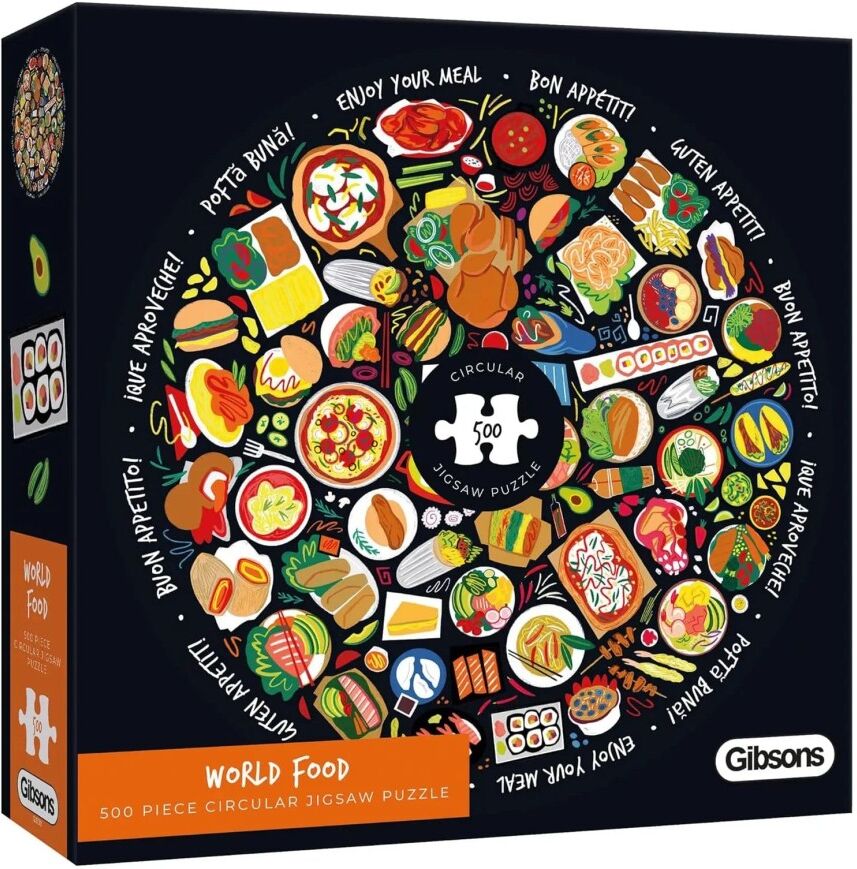XS-Stock.com Ltd World Food Circular Jigsaw Puzzle Gibsons 500pcs