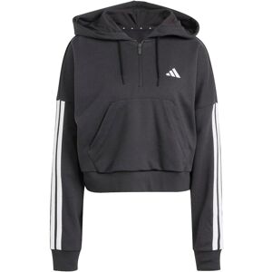 Women's 1/4 zip hooded sweatshirt adidas Essentials 3-Stripes Noir S Female Women's 1/4 zip hooded sweatshirt adidas Essentials 3-Stripes Noir S Female