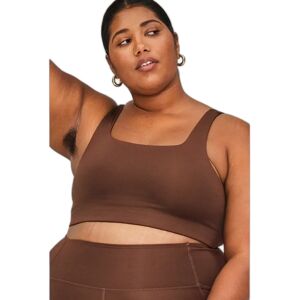Square Neck Women's Bra Girlfriend Collective Tommy Marron 2XL Female Square Neck Women's Bra Girlfriend Collective Tommy Marron 2XL Female