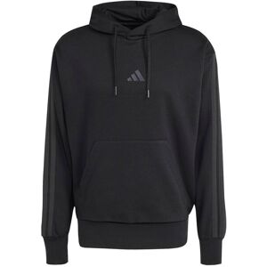 Hooded sweatshirt adidas Essentials 3-Stripes Fleece Noir XS Male Hooded sweatshirt adidas Essentials 3-Stripes Fleece Noir XS Male