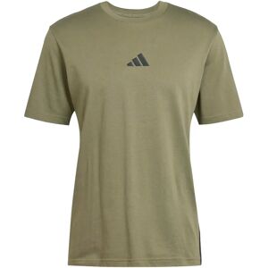 Simple jersey T-shirt adidas Essentials 3-Stripes Vert S Male Simple jersey T-shirt adidas Essentials 3-Stripes Vert S Male