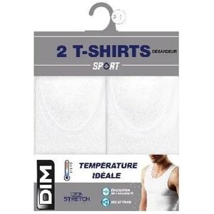 Pack of 2 Tank Tops DIM Regul'Activ Sport Blanc XL Male Pack of 2 Tank Tops DIM Regul'Activ Sport Blanc XL Male