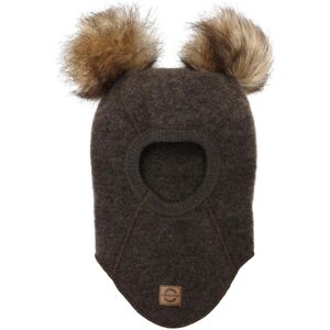 Full wool balaclava with baby pompom Mikk-Line Marron 0/2 months Unisex Full wool balaclava with baby pompom Mikk-Line Marron 0/2 months Unisex